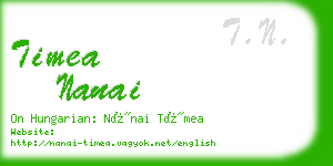 timea nanai business card